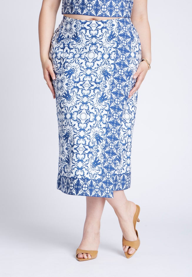 Border Print Midi Skirt image number 2
