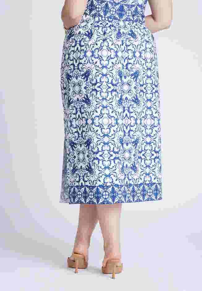 Border Print Midi Skirt image number 3
