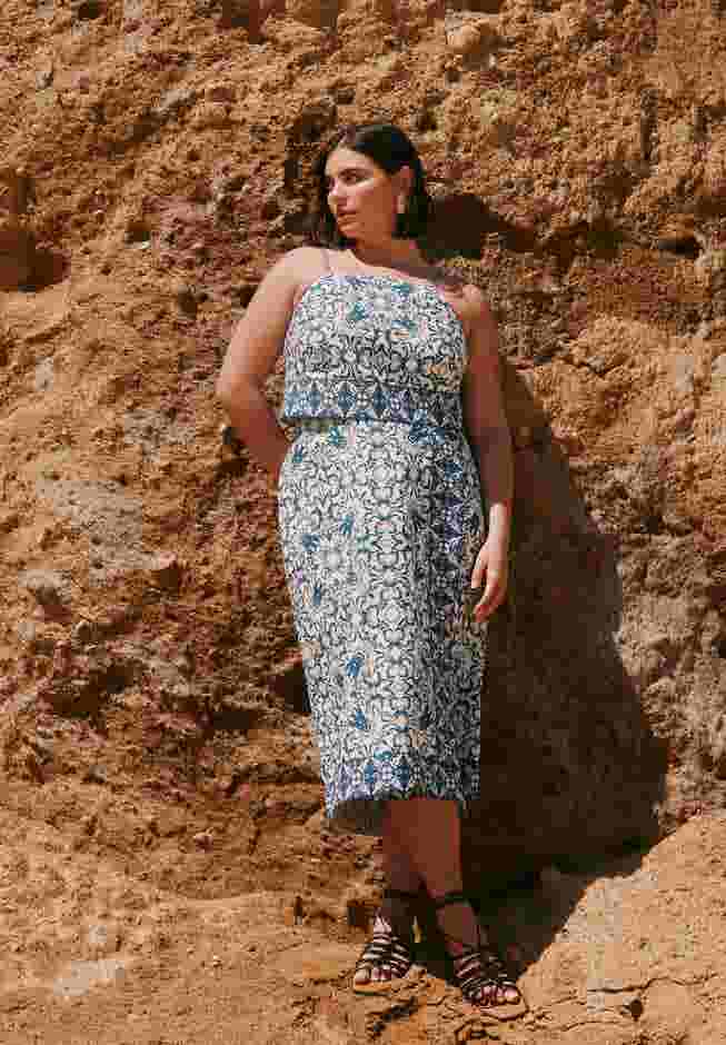 Border Print Midi Skirt image number 0