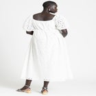 Eyelet Tie Front Maxi Dress image number null