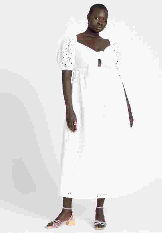 Eyelet Tie Front Maxi Dress image number 0