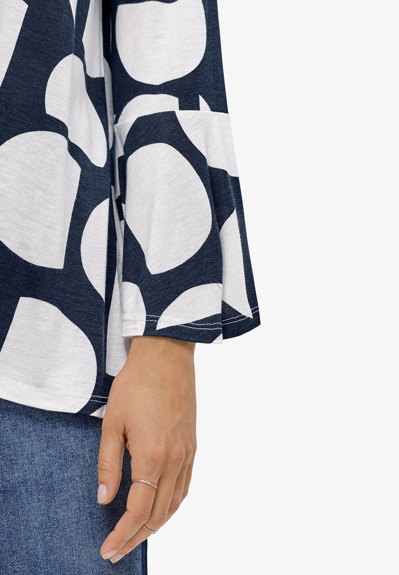 Bell Sleeve A-Line Knit Tunic image number 3