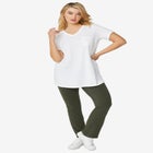 Knit Bootcut Leggings image number null