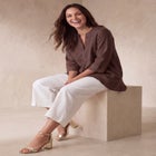 Hi-Low Linen Tunic image number null