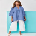 Hi-Low Linen Tunic image number null