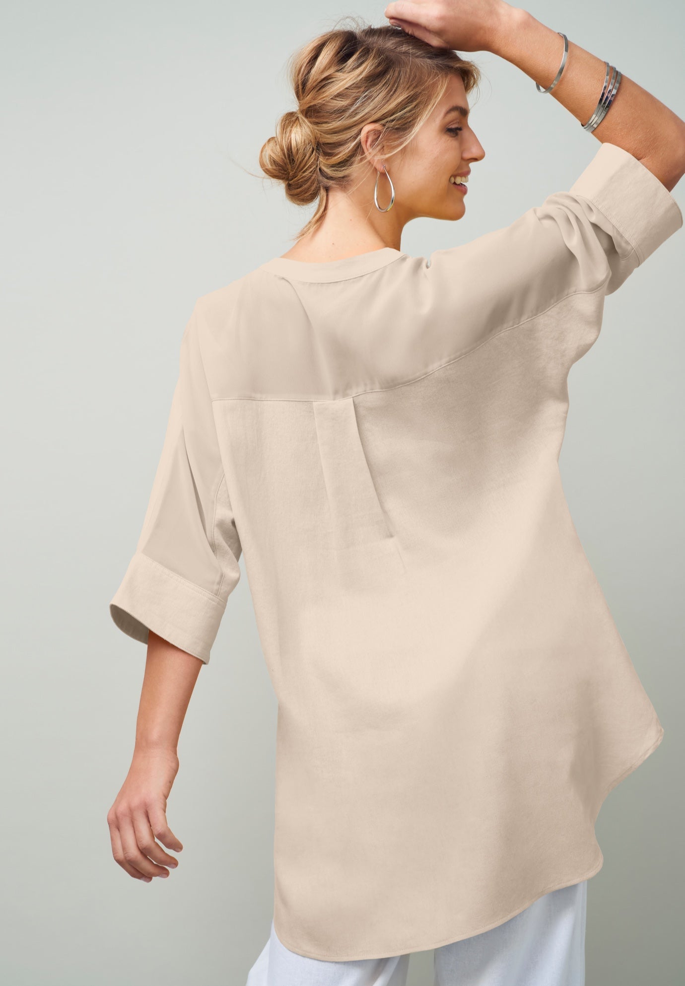 Hi-Low Linen Tunic image number 1