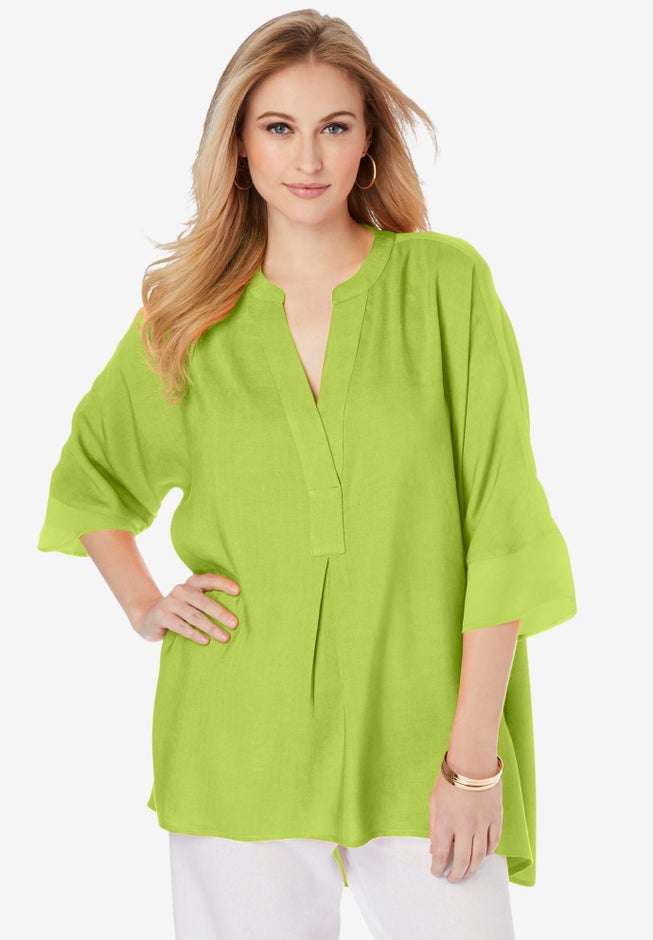 Hi-Low Linen Tunic image number 0