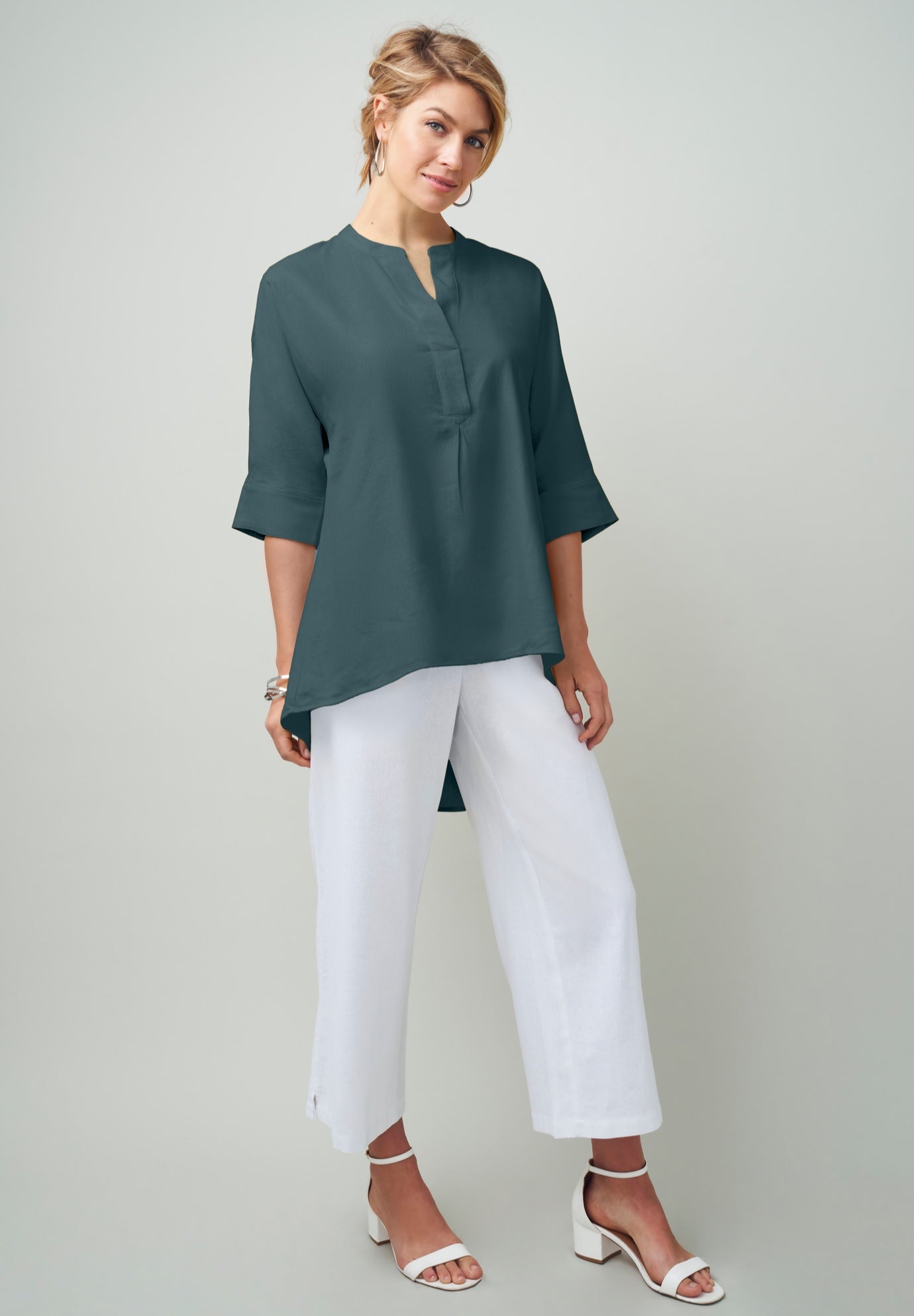 Hi-Low Linen Tunic image number 0