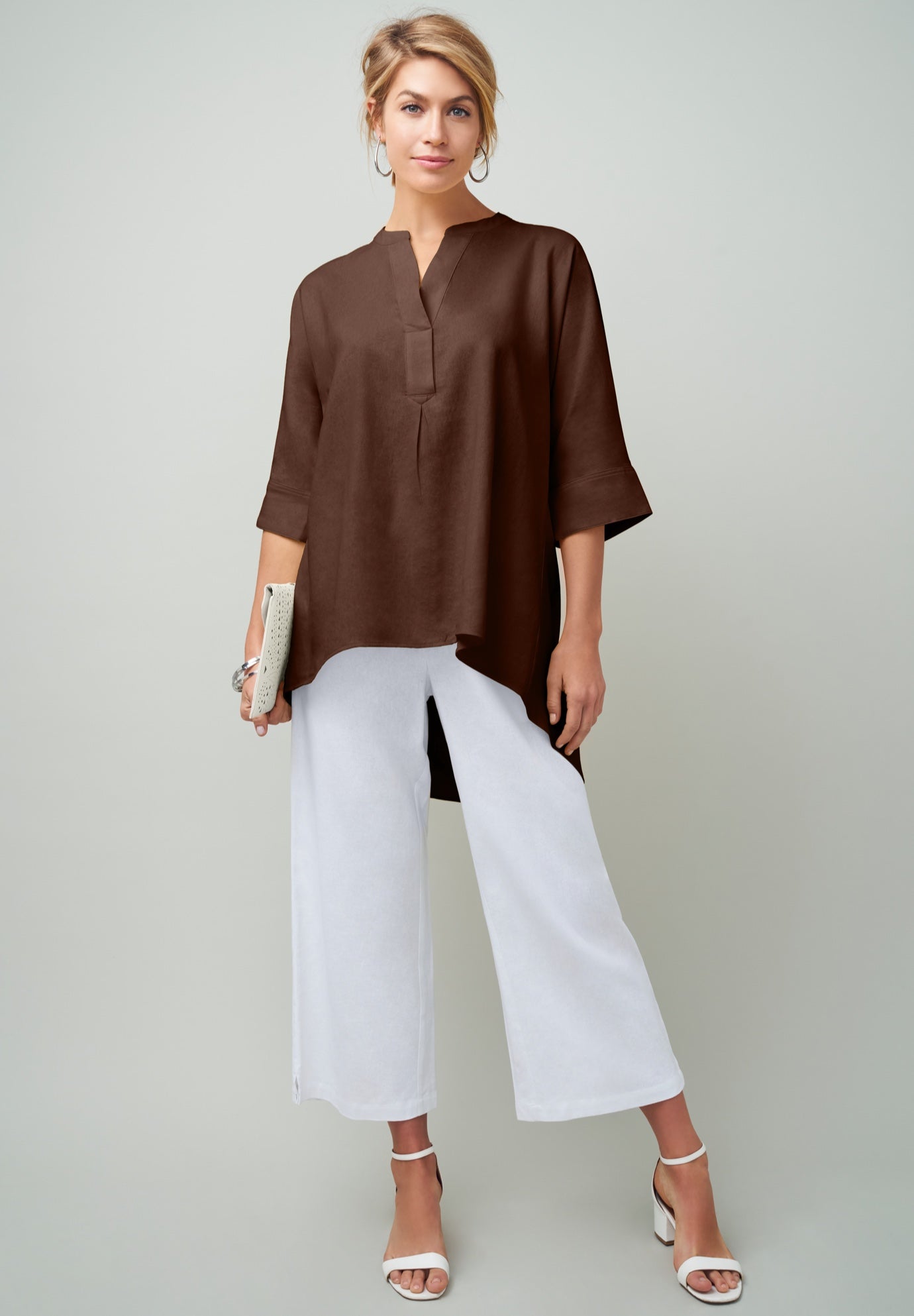 Hi-Low Linen Tunic image number 0