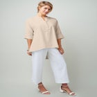 Hi-Low Linen Tunic image number null