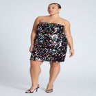 Confetti Sequin Flare Skirt Mini Dress image number null