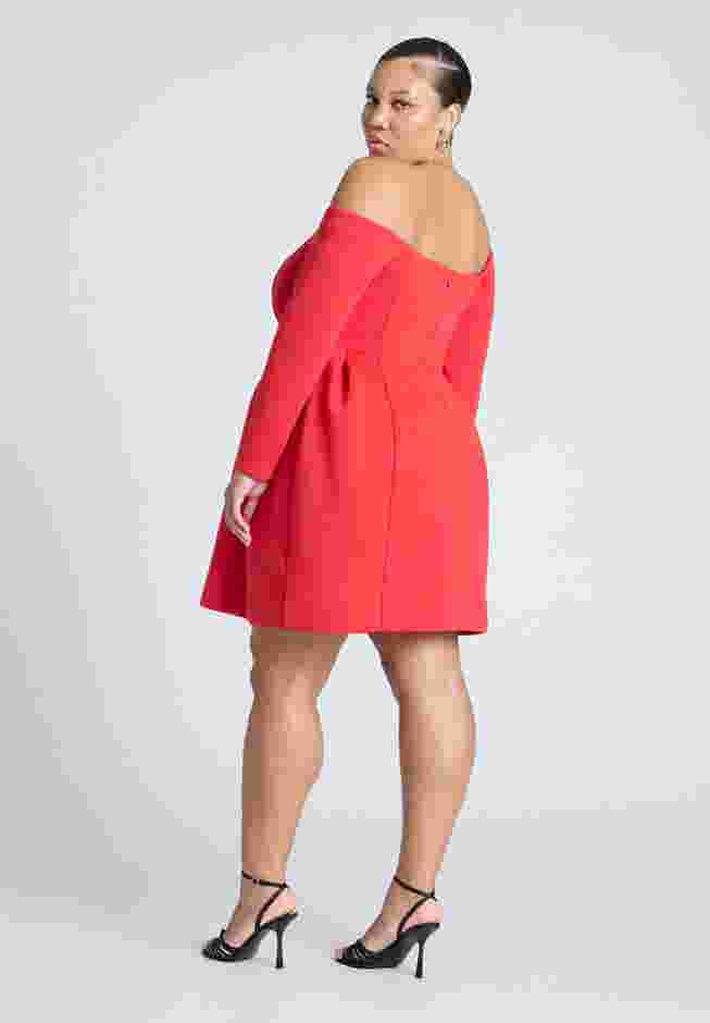 Off The Shoulder Structured Mini Dress image number 2