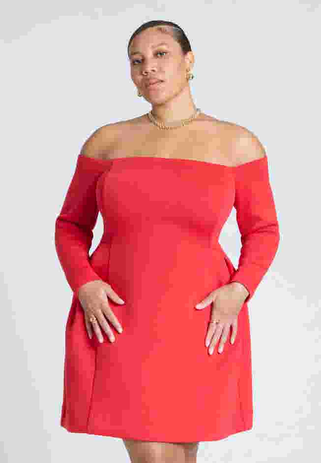 Off The Shoulder Structured Mini Dress image number 3