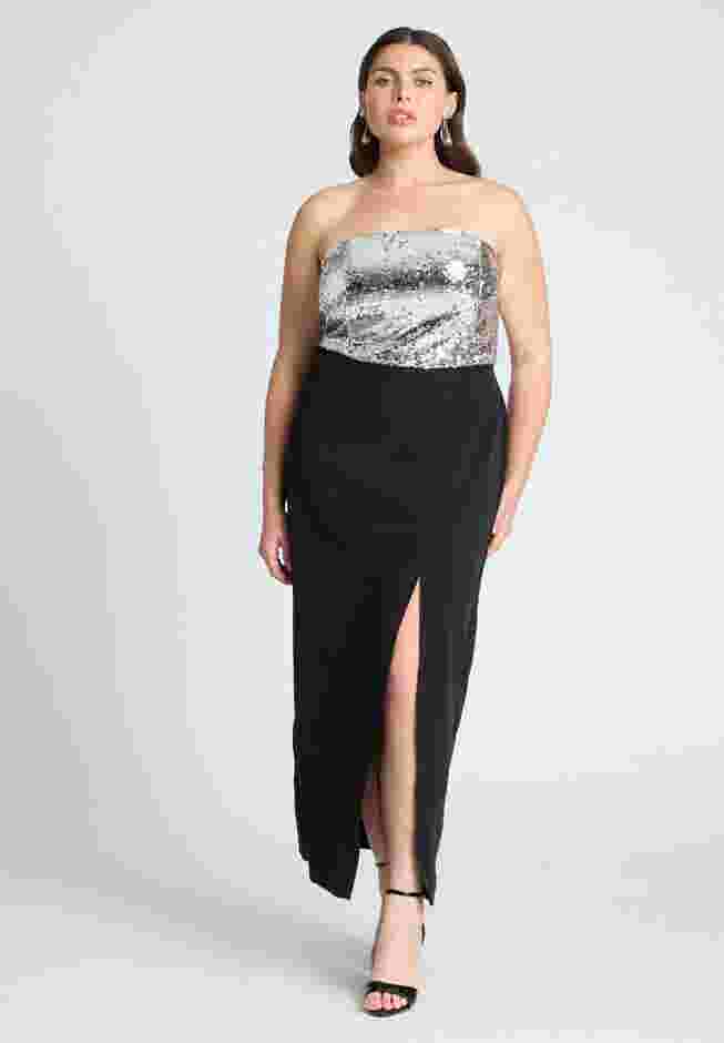 Sequin Bodice Fitted Maxi Dress image number 1
