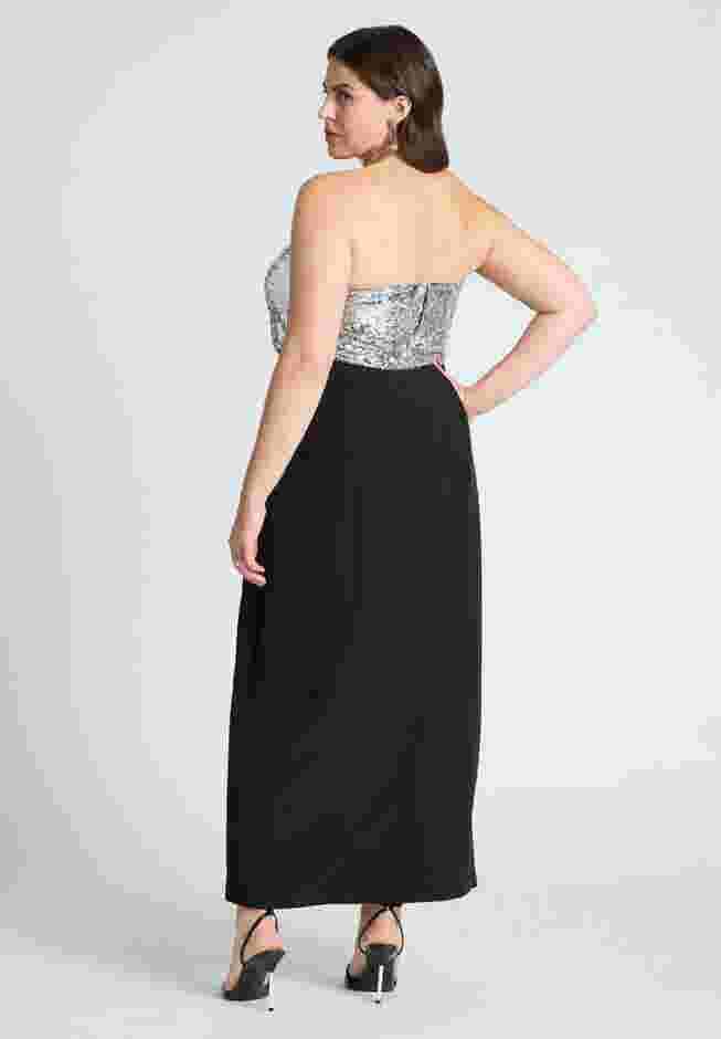 Sequin Bodice Fitted Maxi Dress image number 2