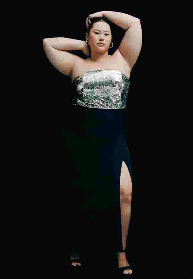 Sequin Bodice Fitted Maxi Dress image number 0
