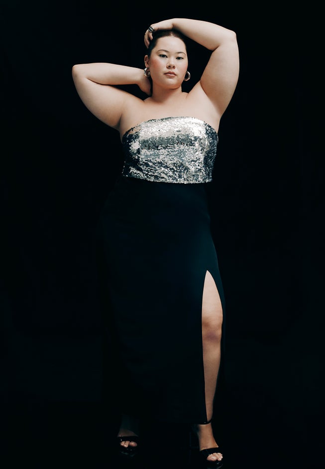 Sequin Bodice Fitted Maxi Dress image number 0