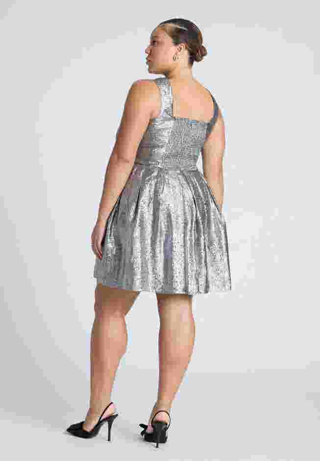 Corset Bodice Flare Mini Dress image number 2