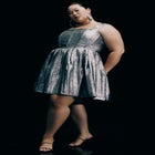 Corset Bodice Flare Mini Dress image number null