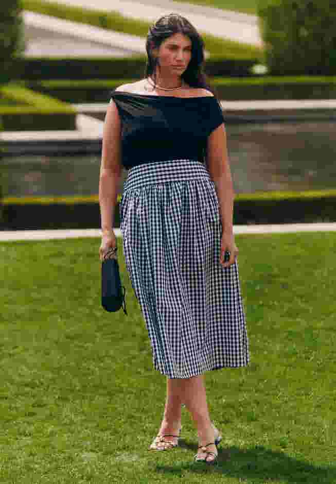 Gingham Full Skirt image number 0