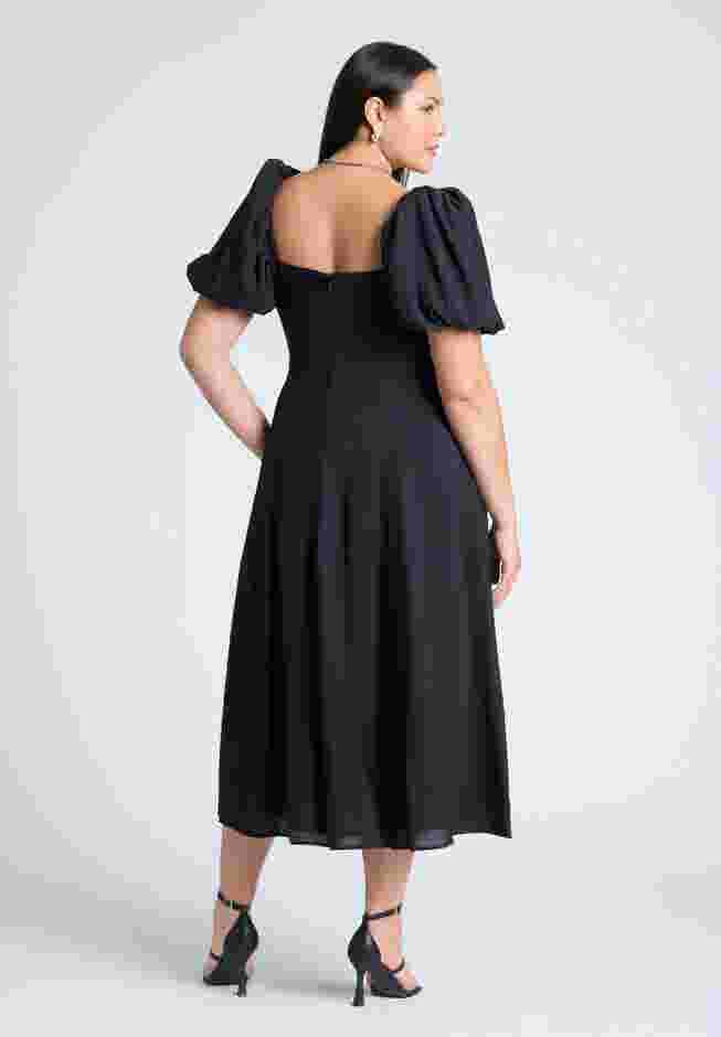Puff Sleeve Flare Dress image number 1