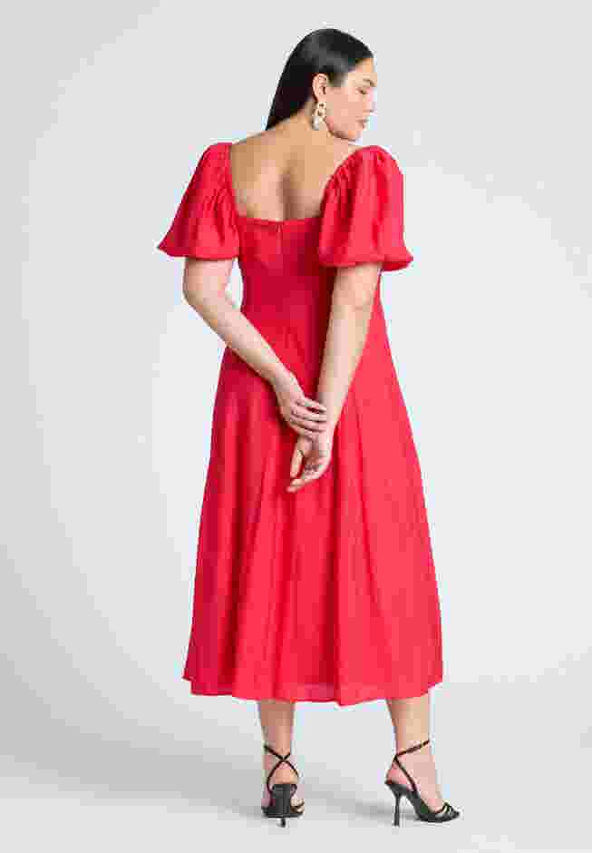 Puff Sleeve Flare Dress image number 1