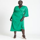 Draped Skirt Knit Dress image number null