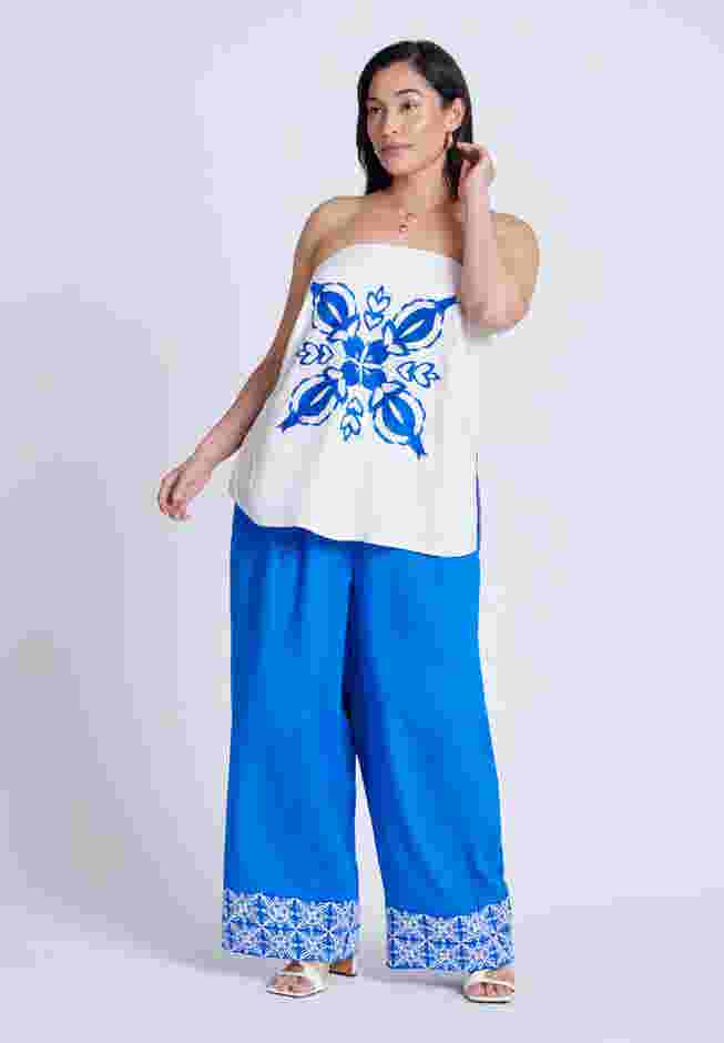 Embroidered Hem Pull On Pant image number 1