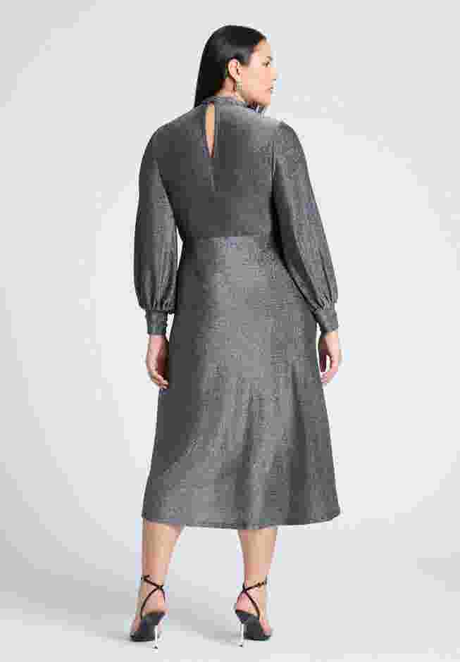 Mock Neck Lurex Midi image number 1
