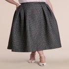 Pleated Tweed Midi Skirt image number 1