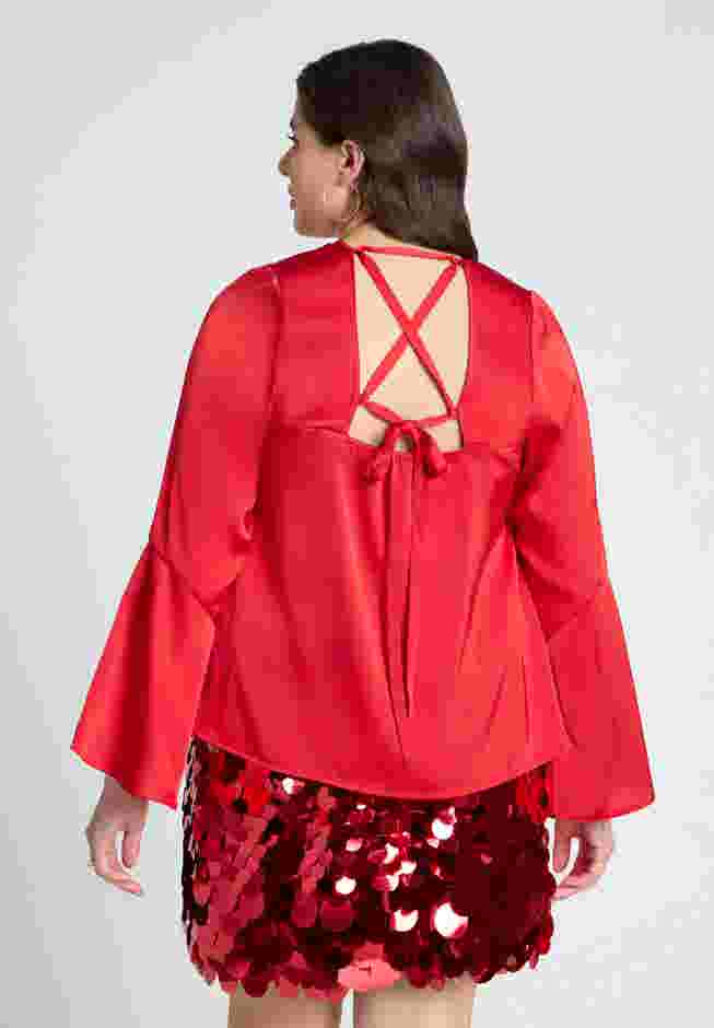 Open Back Flared Sleeve Top image number 1