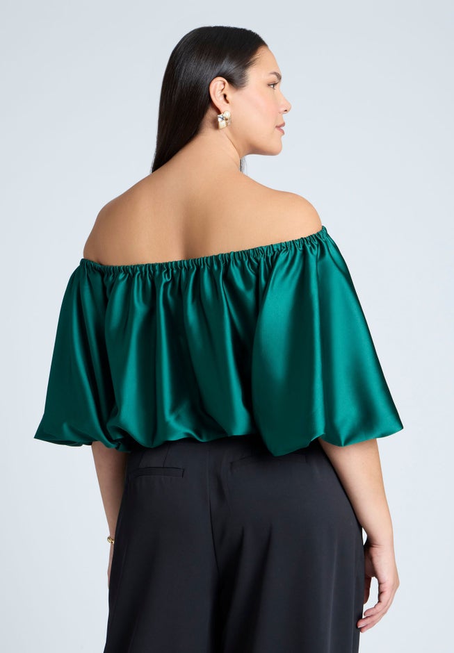 Satin Bubble Top image number 1