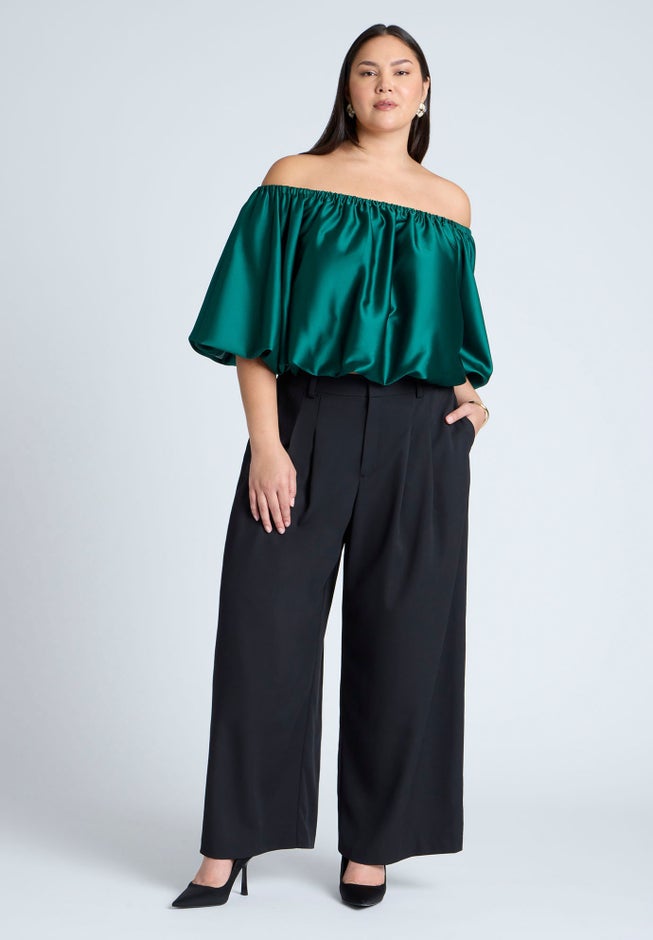 Satin Bubble Top image number 2