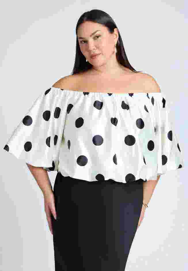 Satin Bubble Top image number 1