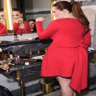 ELOQUII x kate spade new york Dramatic Bow Rhinestone Mini Dress image number null