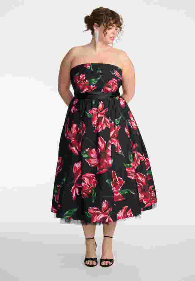 ELOQUII x kate spade new york Floral Pleated Gown image number 1