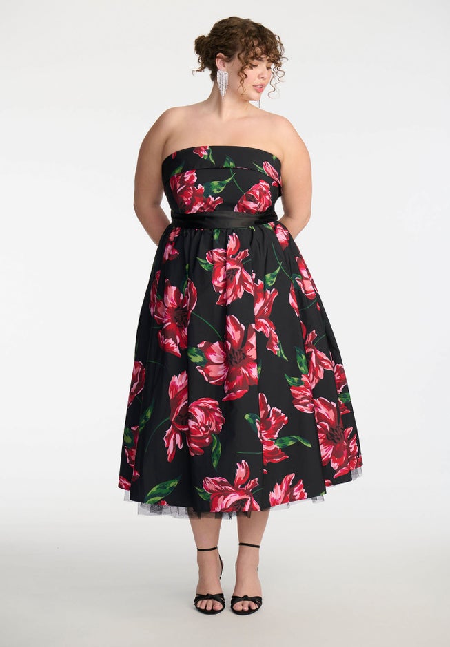 ELOQUII x kate spade new york Floral Pleated Gown image number null