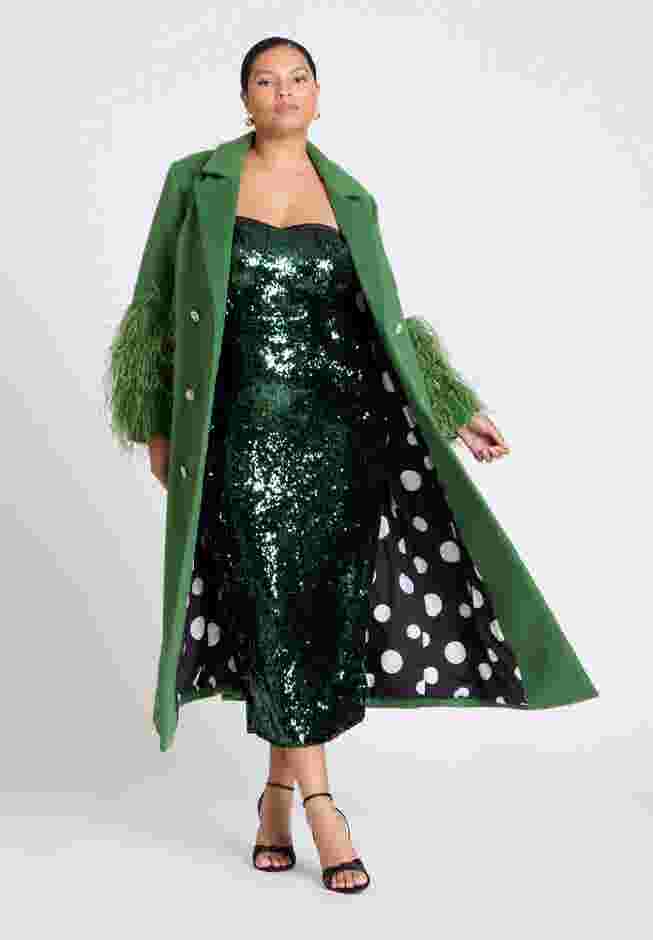 ELOQUII x kate spade new york Sequin Column Dress With Bustier image number 3