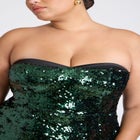 ELOQUII x kate spade new york Sequin Column Dress With Bustier image number null