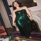 ELOQUII x kate spade new york Sequin Column Dress With Bustier image number null