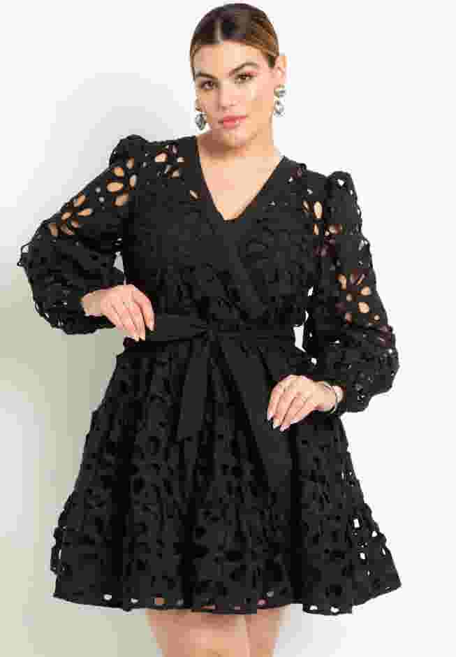 Tiered Eyelet Mini Dress image number 2