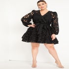 Tiered Eyelet Mini Dress image number null