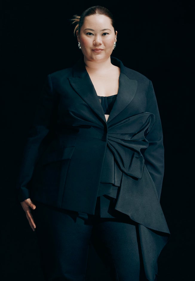 Mixed Media Blazer image number null