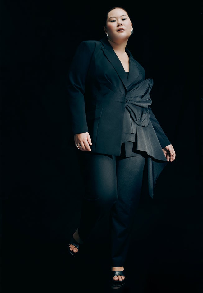 Mixed Media Blazer image number null