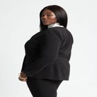 The 365 Semi Stretch Double Breast Collarless Blazer image number null