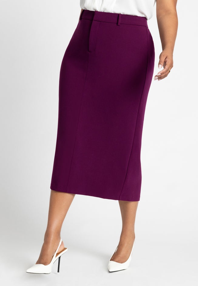 The 365 Semi Stretch Midi Column Skirt image number 1