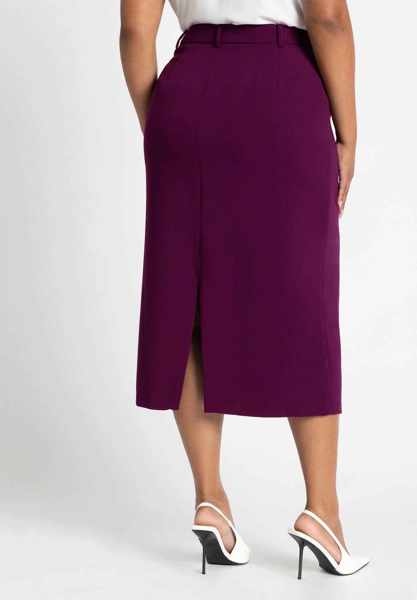 The 365 Semi Stretch Midi Column Skirt image number 2
