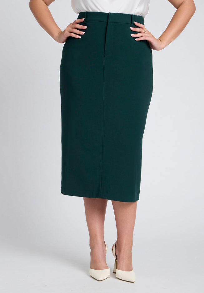 The 365 Semi Stretch Midi Column Skirt image number null