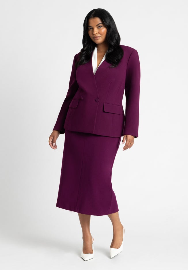 The 365 Semi Stretch Midi Column Skirt image number 0