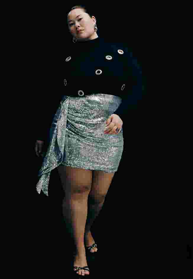 Draped Sequin Mini image number 0